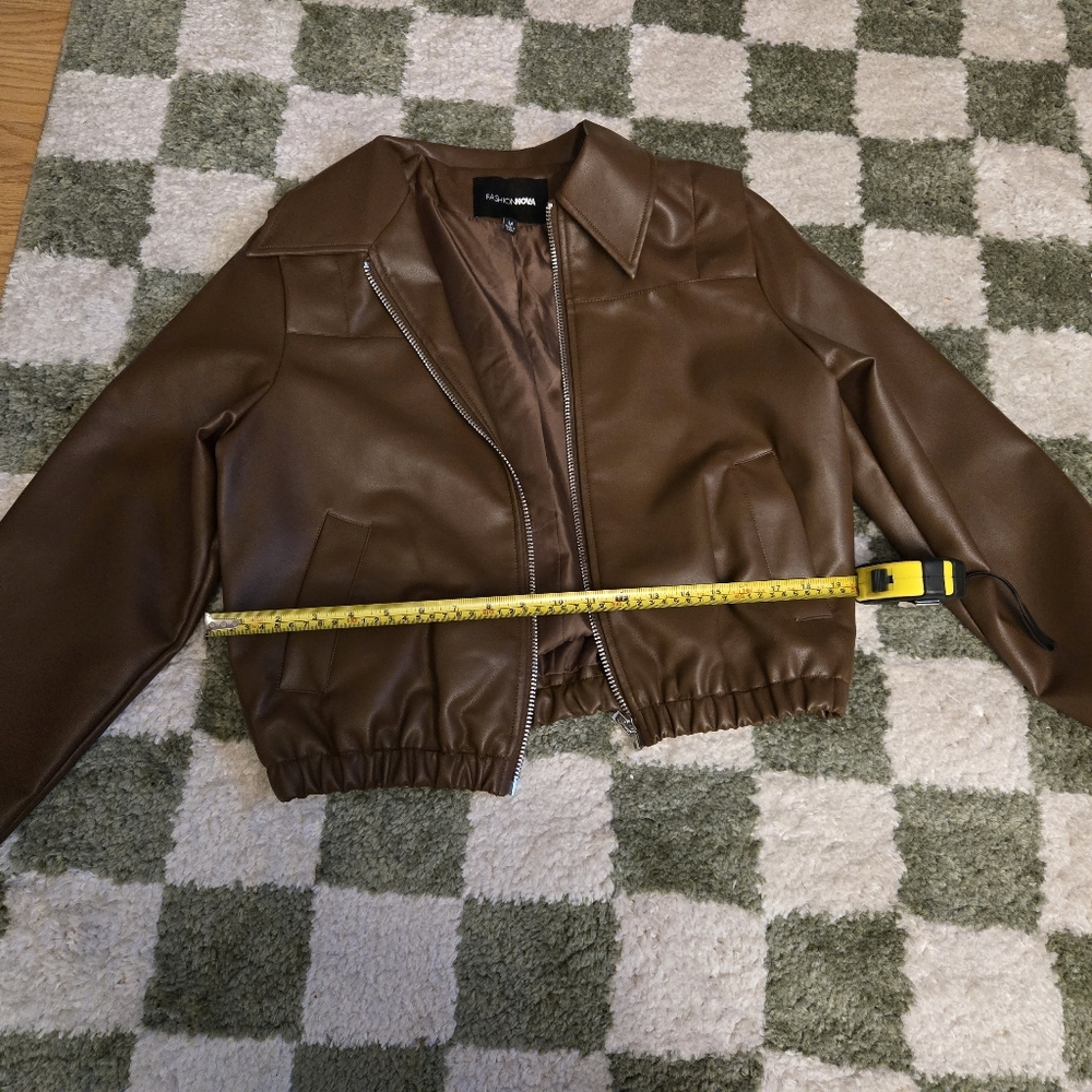 Fashion Nova Brown Leather Jacket